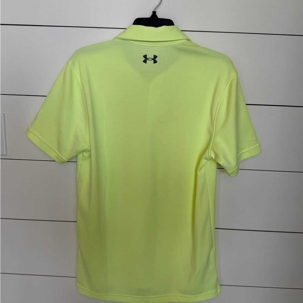 Under Armour Men’s Bright Neon Polo with Contrast Logo (Small) - Picture 3 of 3